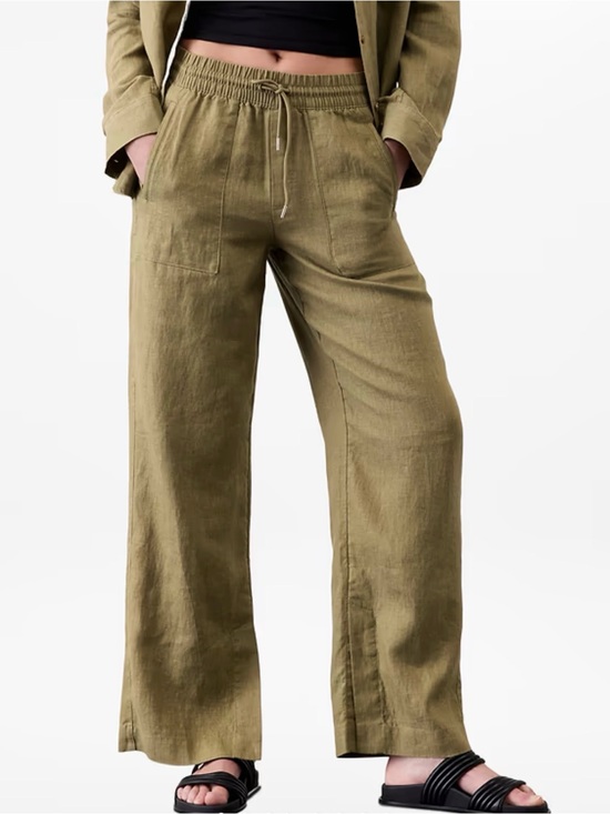 Athleta Pants - NWT Athleta Retreat Linen High Rise Wide Leg Pant